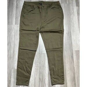 Massini Jeans Womens Size 18 Olive Green Denim Dress Cotton Stretch Jeans